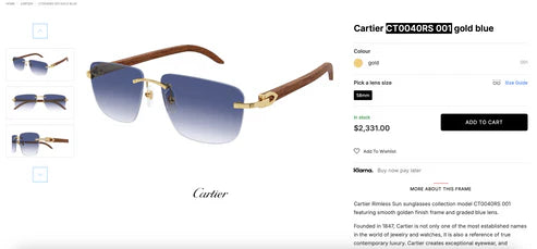 Cartier PREMIÈRE DE CARTIER CT0040RS Sunglasses 🐆 $2300