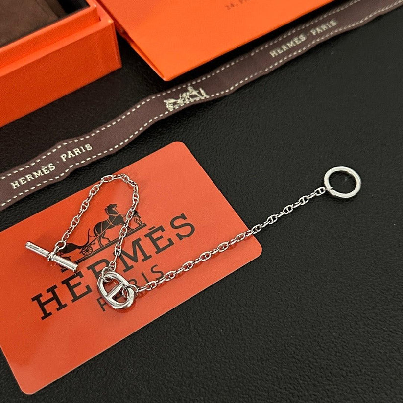 Hermes d'Ancre Chain Bracelet Women's Jewelry