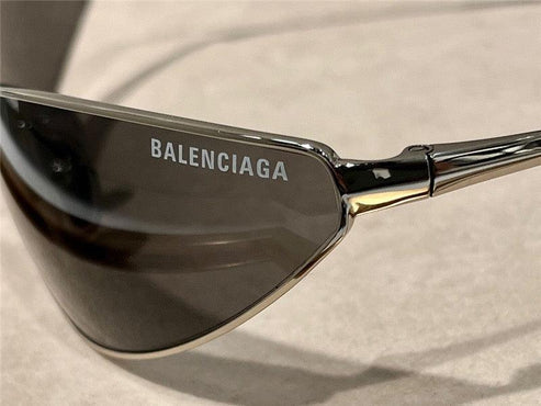 BALENCIAGA RAZOR CAT EYE BB0315 XL Black-Silver Sunglasses🏳️