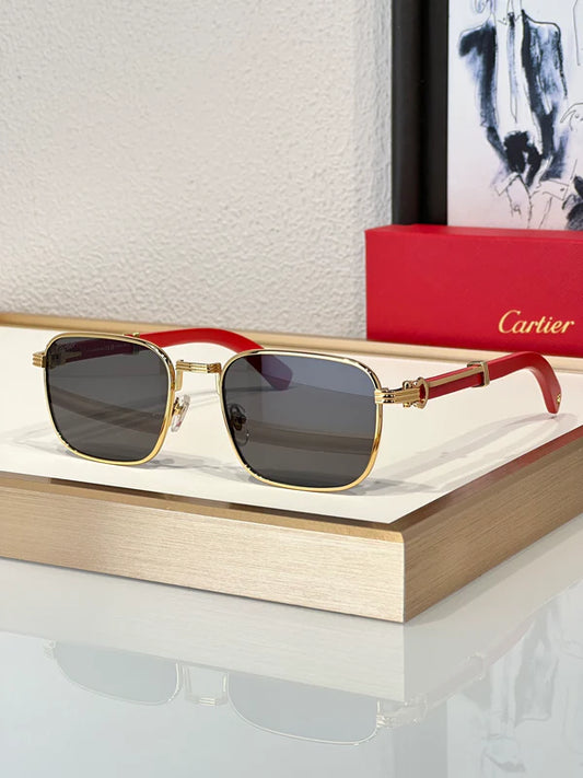 - Cartier CT 0363S-NV Horn (Gold/Black) / Wood (Gold/Red) $3495 ✨