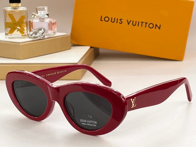 Louis Vuitton Z1981E 980 Oval Shape Negro Dorado Sunglasses