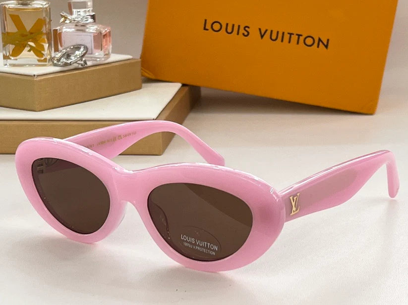 Louis Vuitton Z1981E 980 Oval Shape Negro Dorado Sunglasses