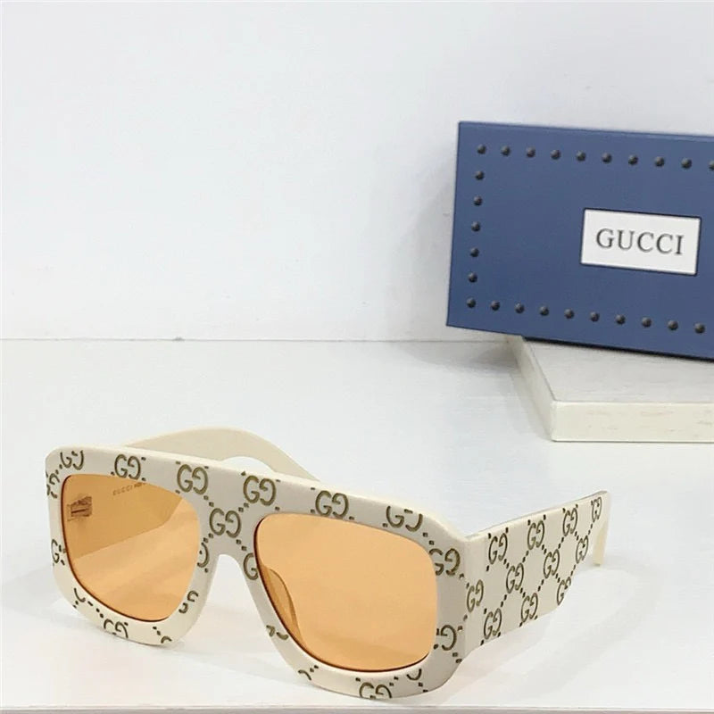 GUCCI GG0980 Eyewear GG monogram pilot-frame Sunglasses