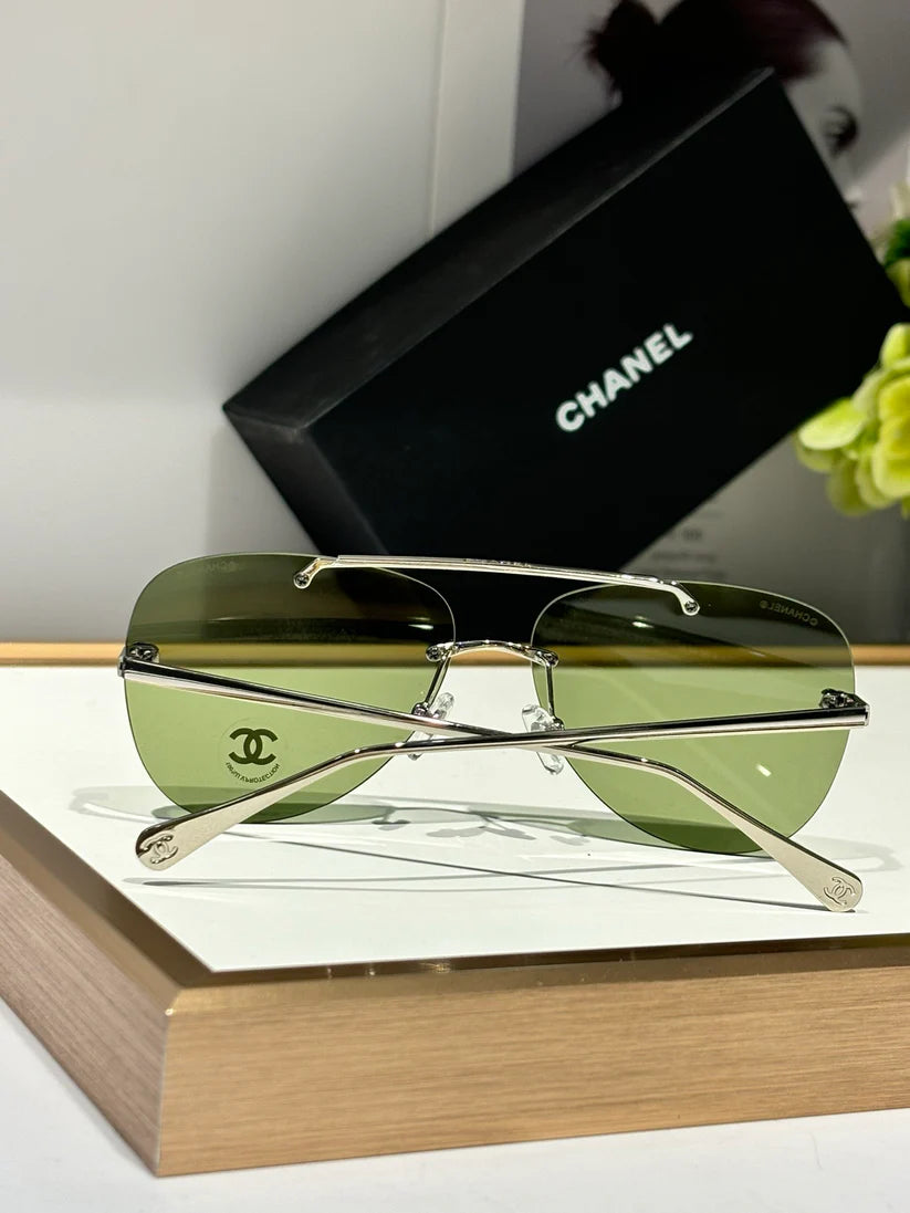 CHANEL 4285T Aviator Pilot Women's Titanium Sunglasses