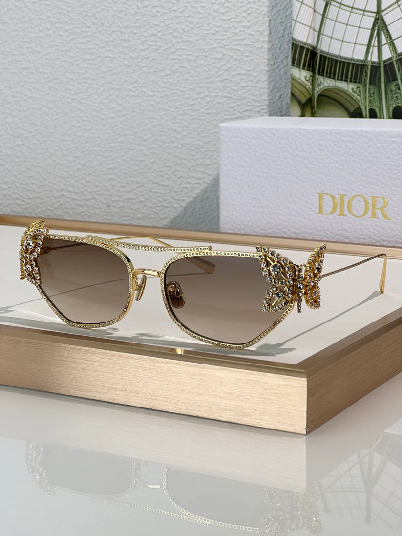 DIOR DiorFantastica B1U Butterfly Sunglasses with Swarovski® Crystals