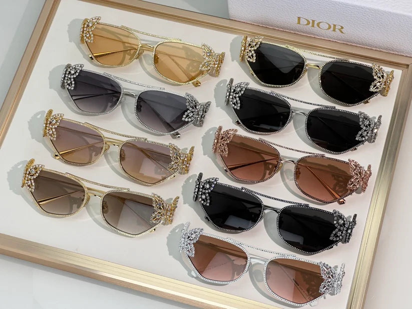 DIOR DiorFantastica B1U Butterfly Sunglasses with Swarovski® Crystals