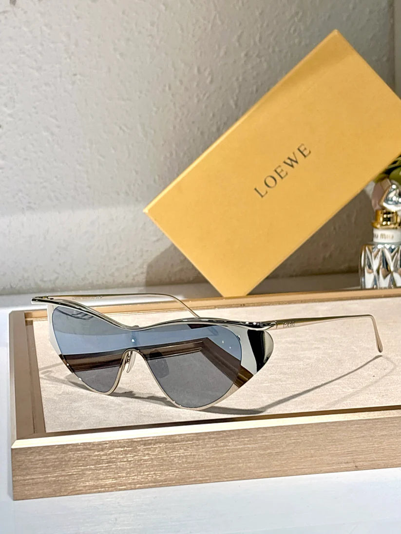 LOEWE Flash Signature Metal & Nylon Shield LW40165U Sunglasses