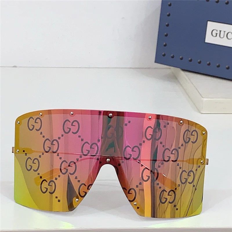 GUCCI GG1244 Monogram-Lens Acetate Mask Sunglasses