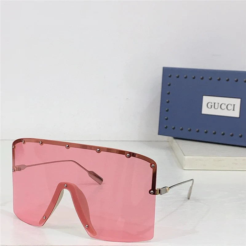 GUCCI GG1244 Monogram-Lens Acetate Mask Sunglasses