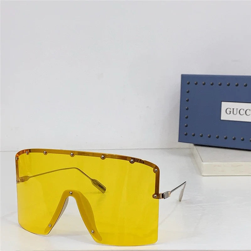 GUCCI GG1244 Monogram-Lens Acetate Mask Sunglasses