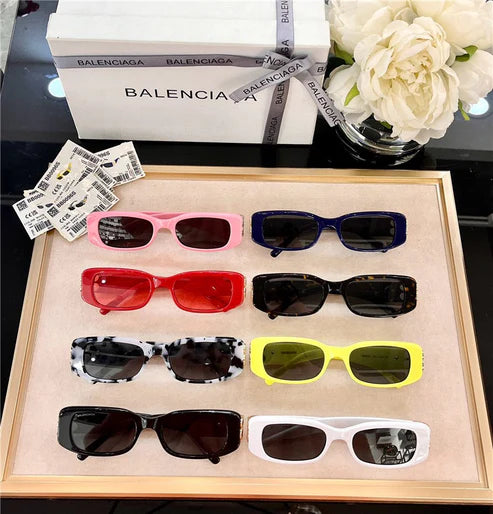 Balenciaga Eyewear BA 0096S rectangle-frame sunglasses Unisex🖤