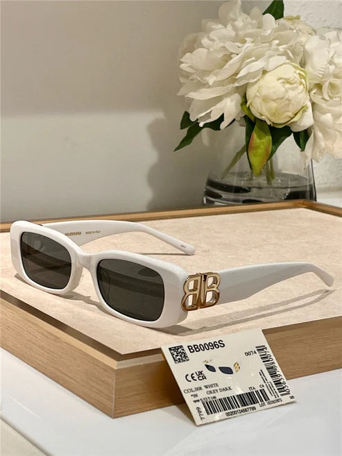 Balenciaga Eyewear BA 0096S rectangle-frame sunglasses Unisex🖤