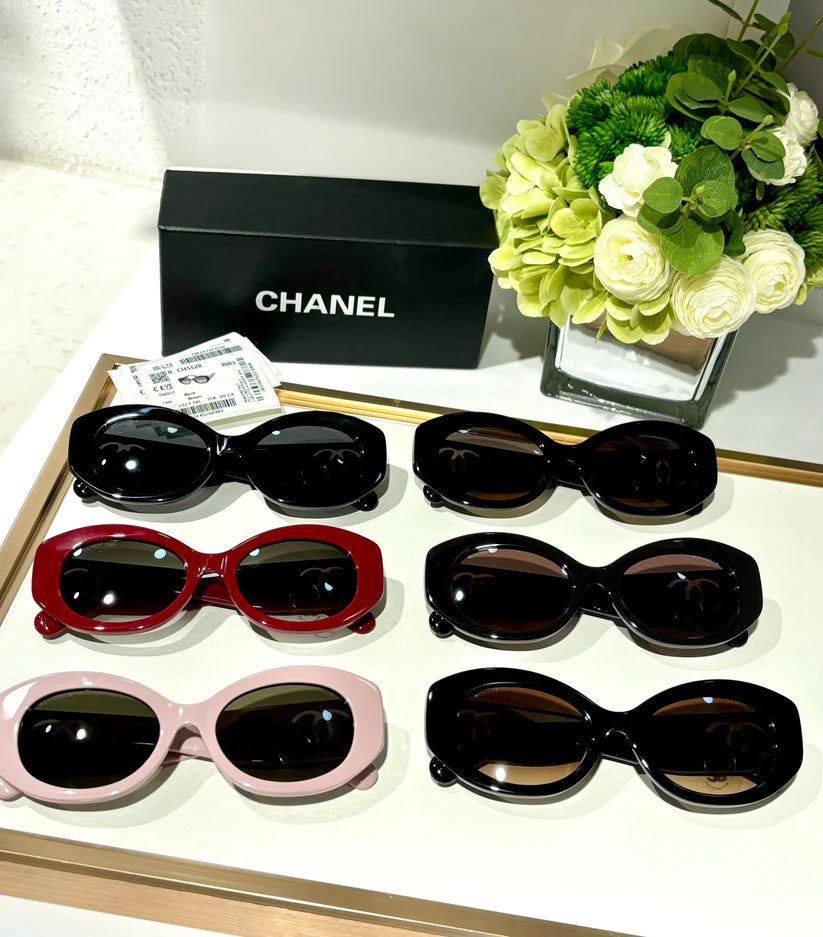 CHANEL 5528 Oval Women's Acetate Sunglasses