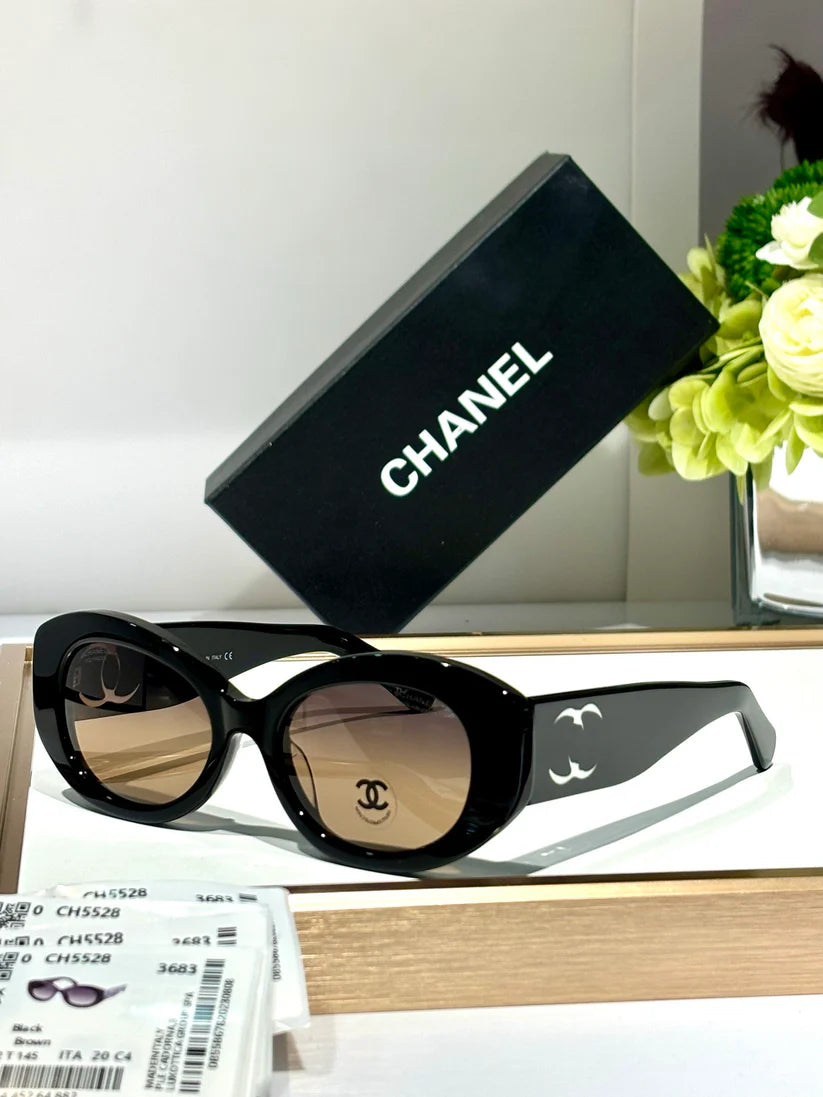 CHANEL 5528 Oval Women's Acetate Sunglasses