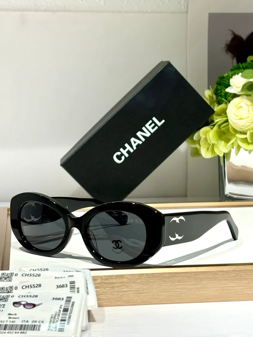 CHANEL 5528 Oval Women's Acetate Sunglasses