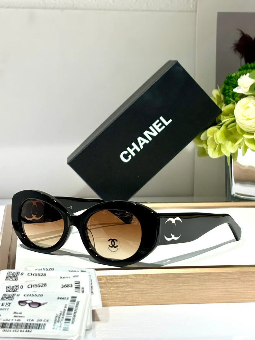 CHANEL 5528 Oval Women's Acetate Sunglasses