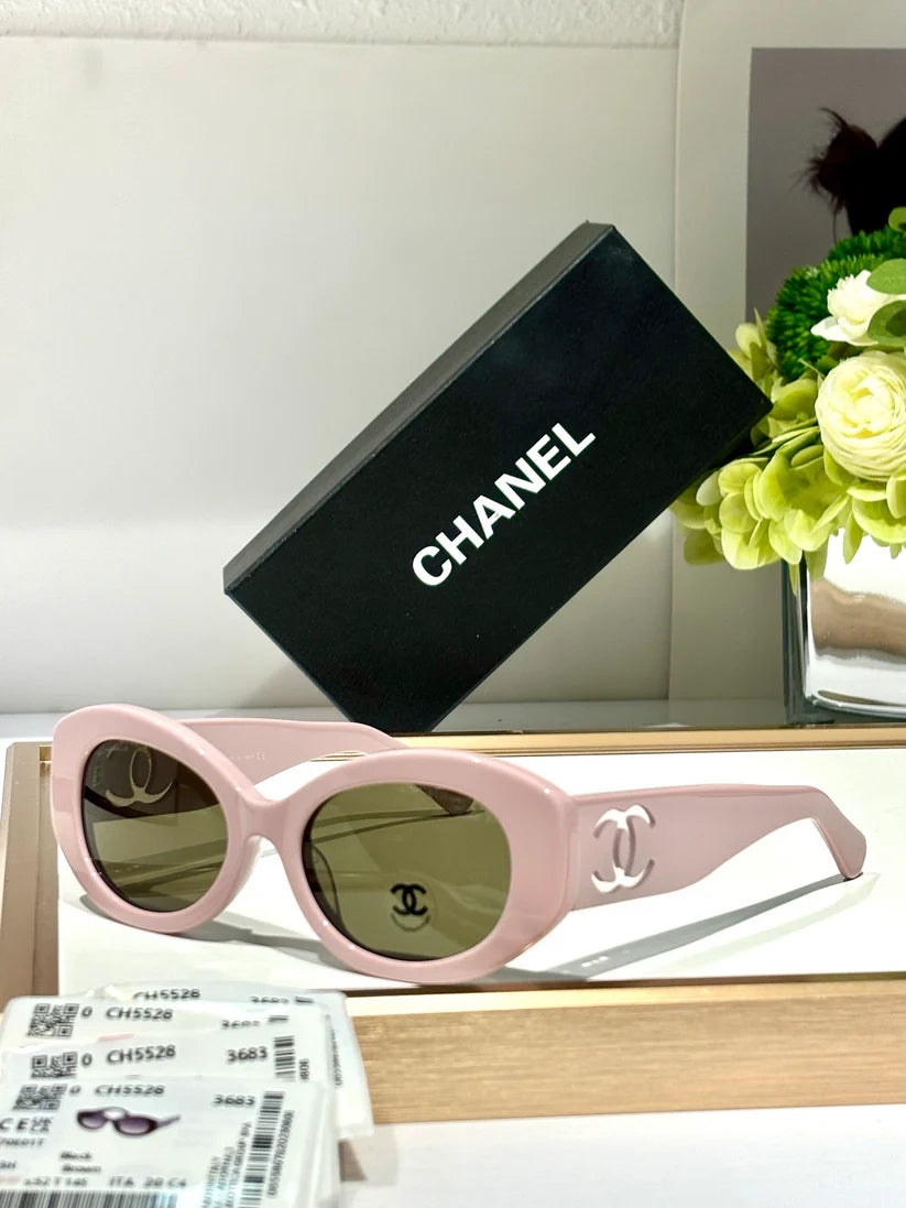 CHANEL 5528 Oval Women's Acetate Sunglasses