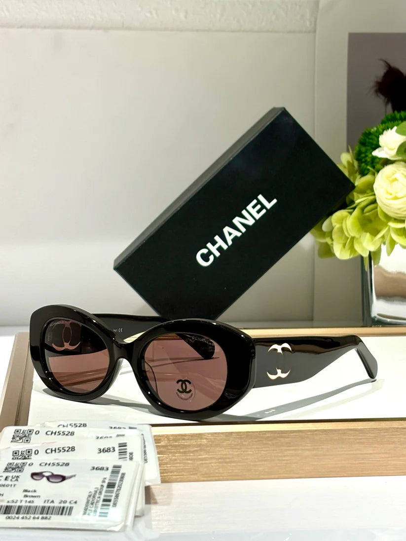 CHANEL 5528 Oval Women's Acetate Sunglasses