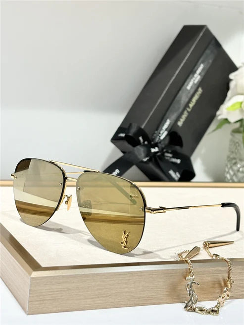 - YSL Saint Laurent 11M Classic Sun Aviator Unisex Sunglasses ✨