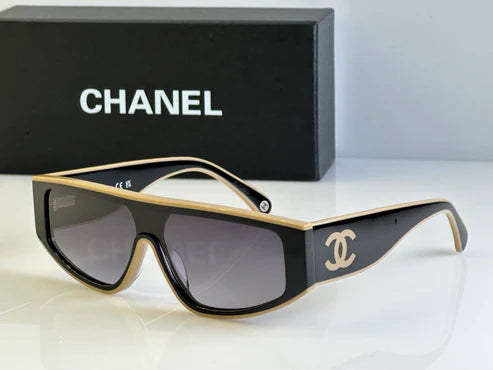 2024 CHANEL SHIELD 6057 Rectangle Women's Acetate Sunglasses ✨