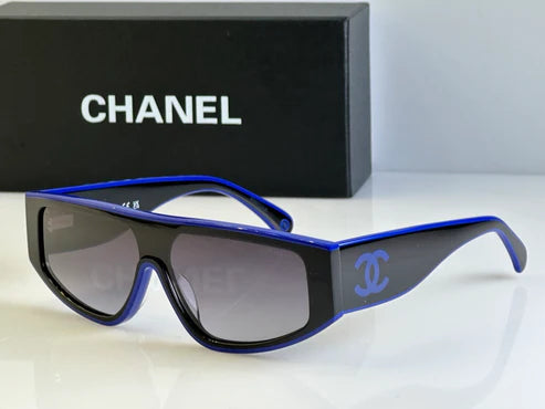 2024 CHANEL SHIELD 6057 Rectangle Women's Acetate Sunglasses ✨