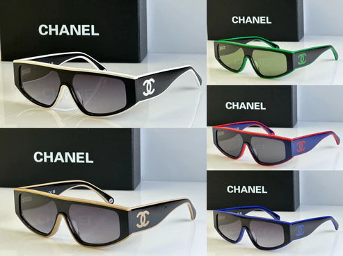 2024 CHANEL SHIELD 6057 Rectangle Women's Acetate Sunglasses ✨