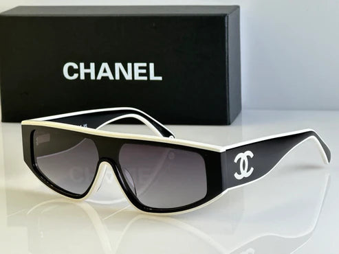 2024 CHANEL SHIELD 6057 Rectangle Women's Acetate Sunglasses ✨