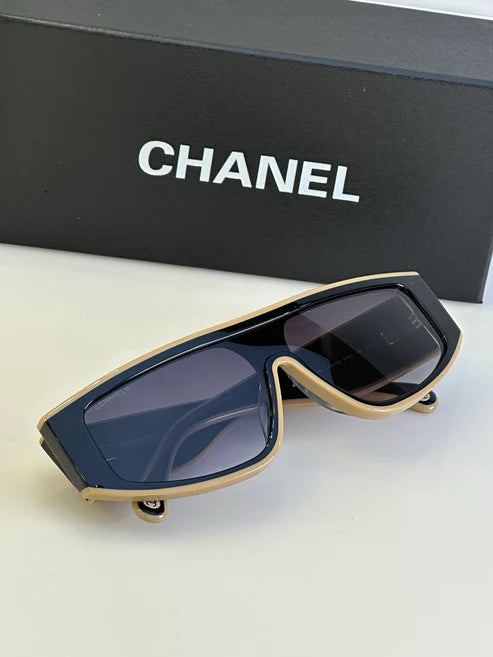 2024 CHANEL SHIELD 6057 Rectangle Women's Acetate Sunglasses ✨