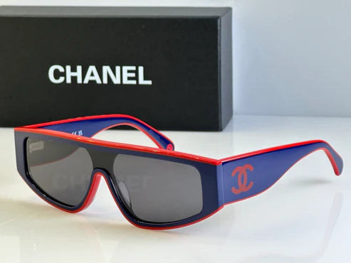 2024 CHANEL SHIELD 6057 Rectangle Women's Acetate Sunglasses ✨