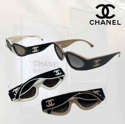 2024 CHANEL SHIELD 6057 Rectangle Women's Acetate Sunglasses ✨