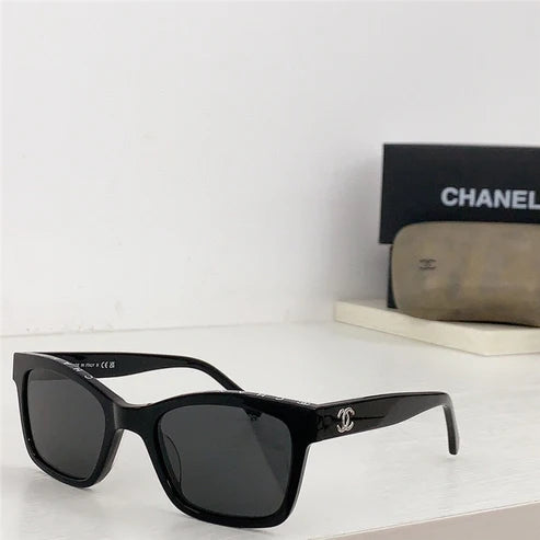 2024 Chanel CH5417 - Black/Beige Women's Acetate Sunglasses ✨