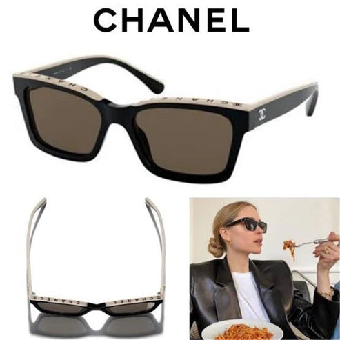 2024 Chanel CH5417 - Black/Beige Women's Acetate Sunglasses ✨