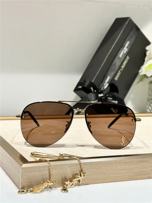 - YSL Saint Laurent 11M Classic Sun Aviator Unisex Sunglasses ✨