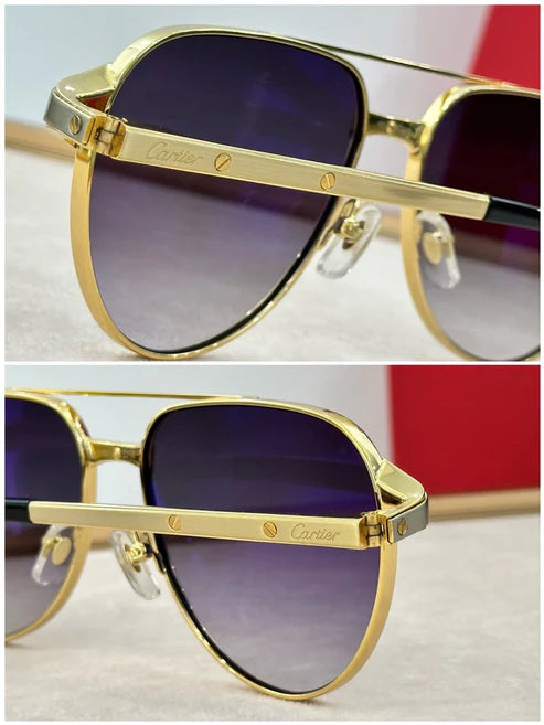 Cartier Exception POLARISED CT0425S 001 Sunglasses Pilot 59-16-140 ✨