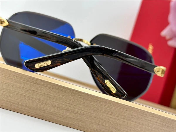 Cartier C DECOR CT0440S Wood frame Unisex Sunglasses 🐆