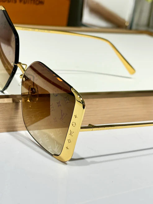 Louis Vuitton Z1994U LV Moon Metal Square Sunglasses Women's Sunglasses ✨