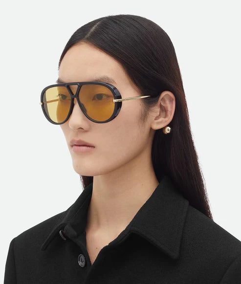 BOTTEGA VENETA BV1273S 003 Unisex DROP AVIATOR Sunglasses✨