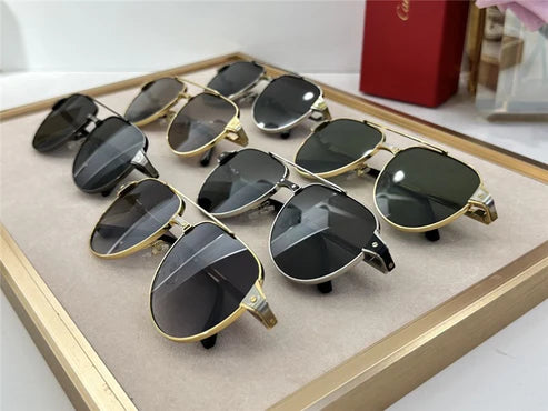 Cartier Exception POLARISED CT0425S 001 Sunglasses Pilot 59-16-140 ✨