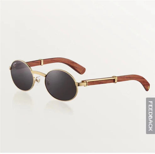 Cartier Première Round-Frame Gold-Tone and Wood CT0464S Sunglasses 🐆 $3500