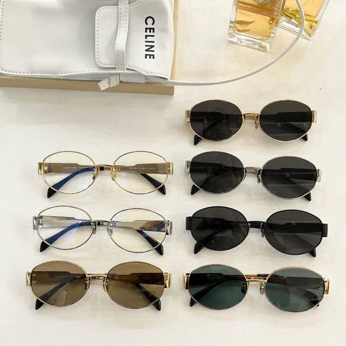 CELINE ovals Triomphe Metal 01 CL40235U 30N Sunglasses ✨