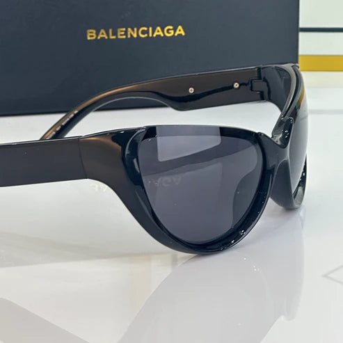 BALENCIAGA 0201S Black Mask Butterfly / Cat Eye Fashion Sunglasses 🖤