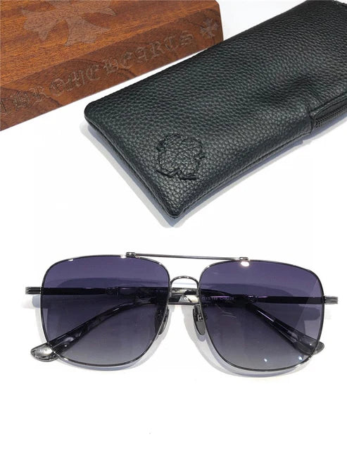 Chrome Hearts 8229 Metal-Acetate Aviator Sunglasses⚜️