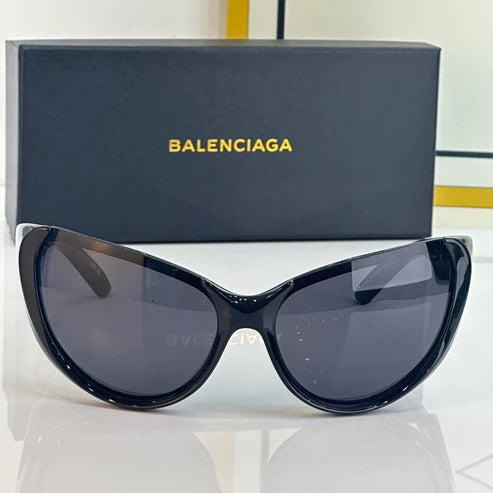 BALENCIAGA 0201S Black Mask Butterfly / Cat Eye Fashion Sunglasses 🖤