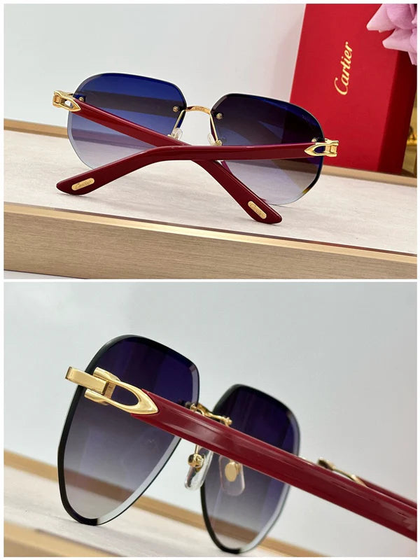 Cartier C DECOR CT0440S Wood frame Unisex Sunglasses 🐆