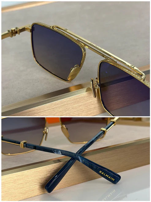 BALMAIN BPS-149C Gold-Silver Sunglasses ✨