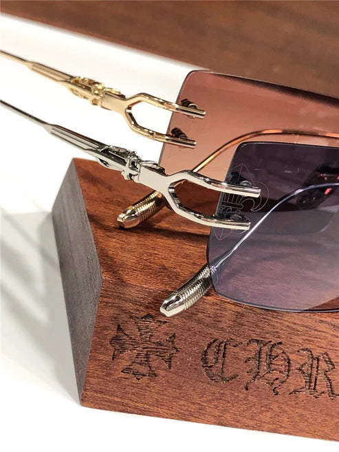 Chrome Hearts LORDIE Gold Rimless 56 15 134 Zeiss Lenses Sunglasses⚜️