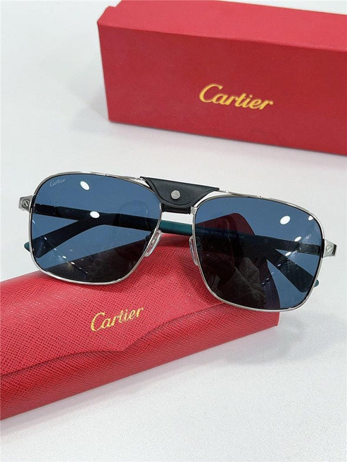 CARTIER SANTOS CT0389S Horn Men's SUNGLASSES 👑