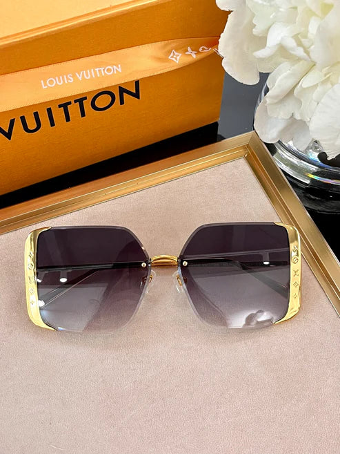 Louis Vuitton Z1994U LV Moon Metal Square Sunglasses Women's Sunglasses ✨