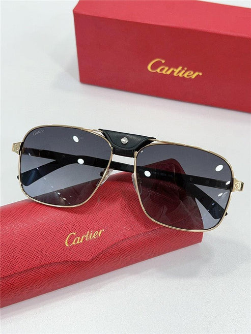 CARTIER SANTOS CT0389S Horn Men's SUNGLASSES 👑