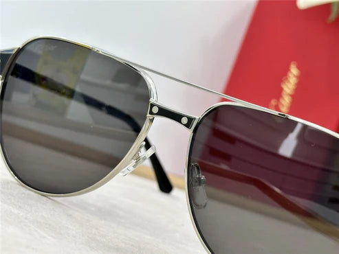 Cartier Exception POLARISED CT0425S 001 Sunglasses Pilot 59-16-140 ✨